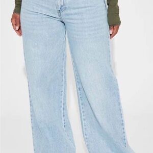 Fashion Nova Light Blue Flare Jeans